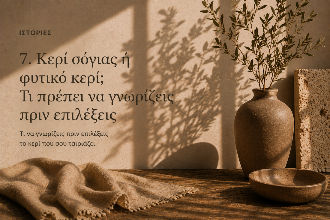 Κερί σόγιας ή φυτικό κερί; Τι πρέπει να γνωρίζεις πριν επιλέξεις